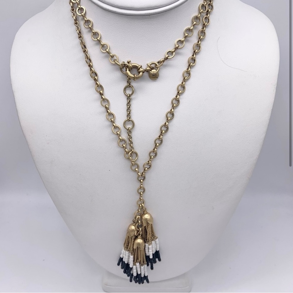 JCrew Triple Tassel Pendent Necklace